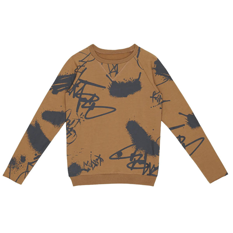 CEES Print Crew-Neck Sweater