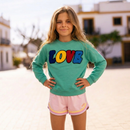 KIDS SWEATSHIRT LOVE Jungle Green