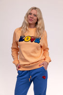 CHIO MI SWEATSHIRT ADULTS Unisex LOVE Bright Coral