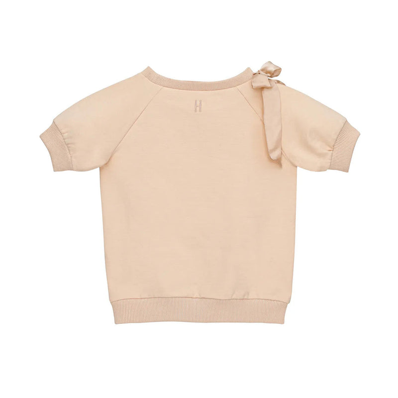 Little Hedonist CONNY Short Sleeve Sweater with Ribbon