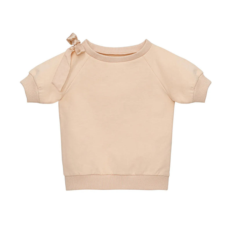 Little Hedonist CONNY Short Sleeve Sweater with Ribbon