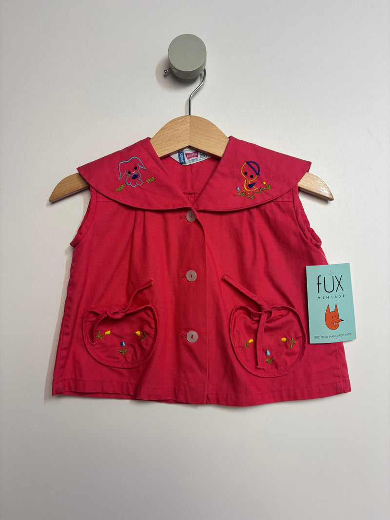 Bluse mit Stickerei • 80 • true vintage