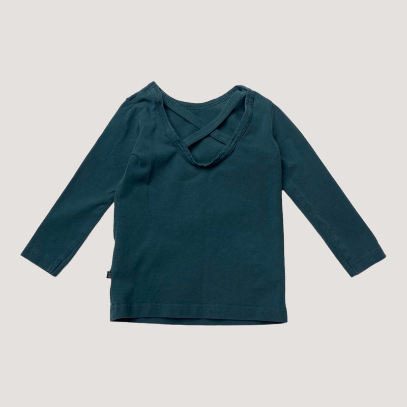 Kaiko cross shirt, dark green | 86/92cm