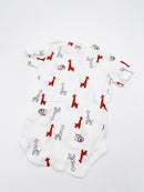 Kurzarmbody mit Tierprint - Gr.68 (Sanetta)