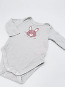 Langarmbody mit Hasenprint - Gr. 62 (C&A)