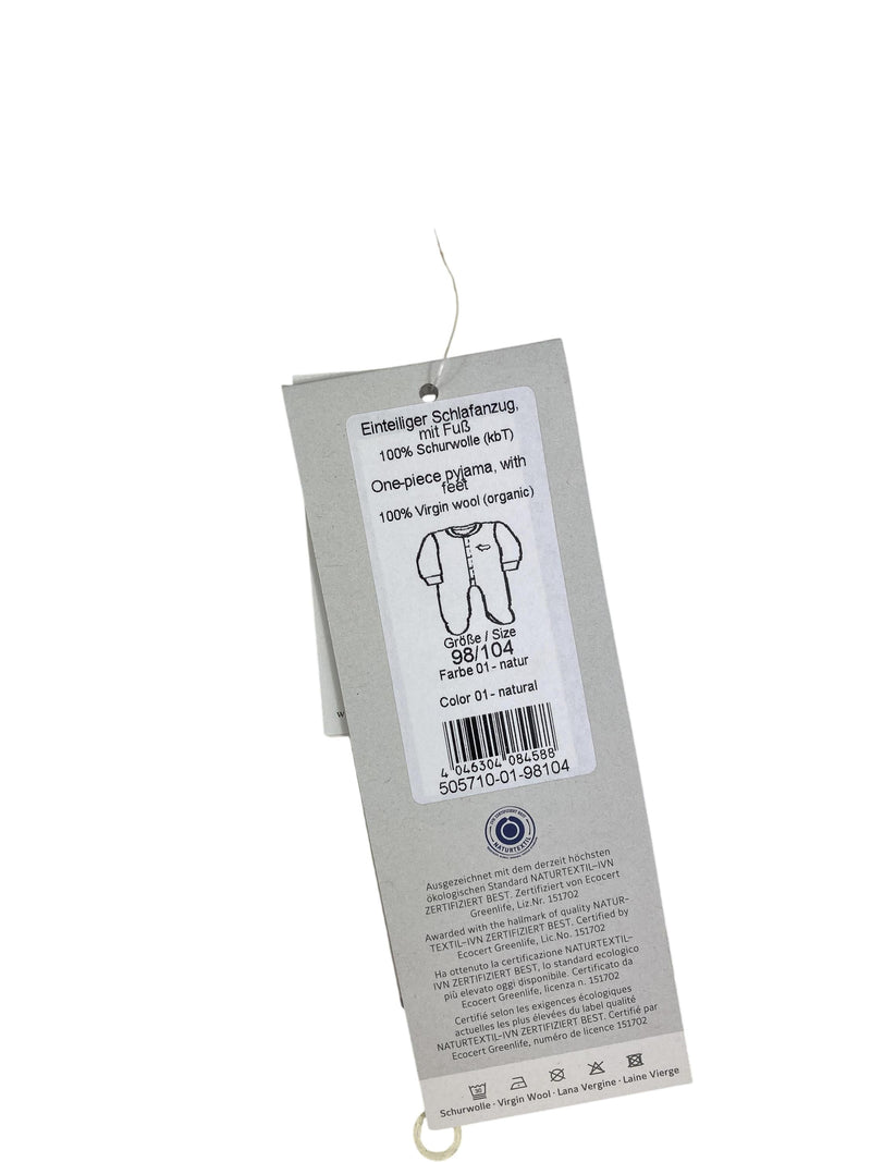 Schlafanzüge einteilig Schlafanzüge Kleidung Einteiliger Schlafanzug mit Füßen Engel Label Image Open Box