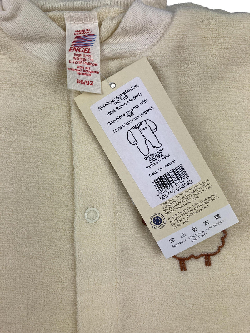 Schlafanzüge einteilig Schlafanzüge Kleidung Einteiliger Schlafanzug mit Füßen Engel Label Image Open Box