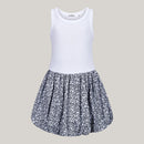 Balloon-Kleid aus Baumwolle mit Zebra-Rock