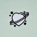 Balloon-Kleid aus Baumwolle mit Herz Stickerei