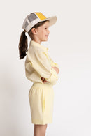 Twin Set aus Baumwolle in gelb: Shorts + Hemd