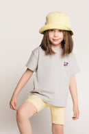 T-Shirt aus Baumwolle mit Herz-Stickerei