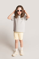 T-Shirt aus Baumwolle mit Herz-Stickerei