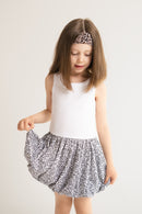 Balloon-Kleid aus Baumwolle mit Zebra-Rock