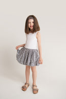 Balloon-Kleid aus Baumwolle mit Zebra-Rock