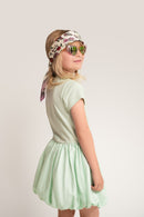 Balloon-Kleid aus Baumwolle mit Herz Stickerei