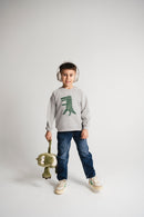 Sweatshirt Krokodil 100% Baumwolle soft touch