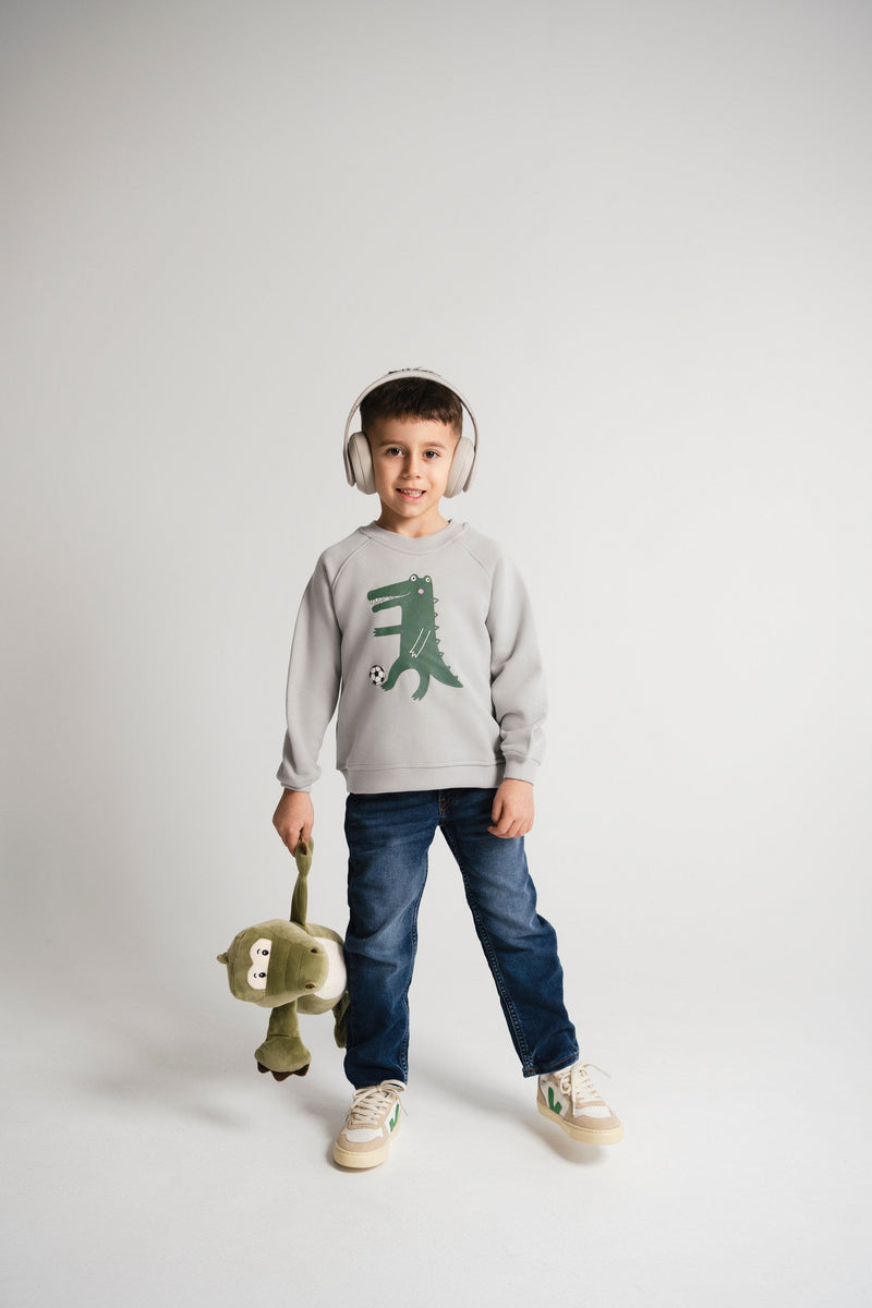 Sweatshirt Krokodil 100% Baumwolle soft touch