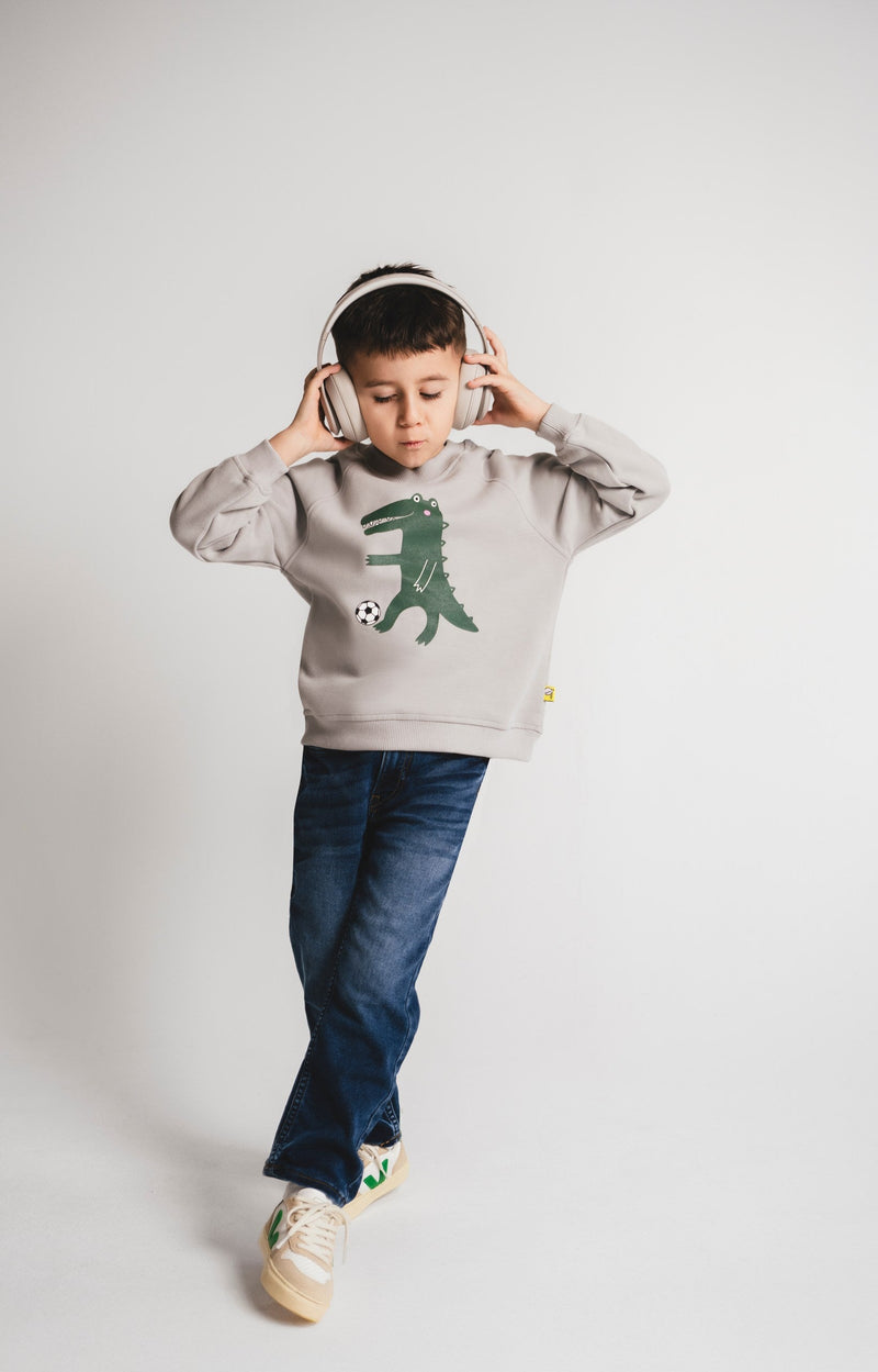 Sweatshirt Krokodil 100% Baumwolle soft touch