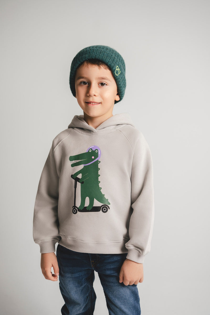 Hoodie Krokodil 100% Baumwolle soft touch