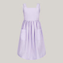 Ärmelloses Kleid aus Baumwolle in Violett