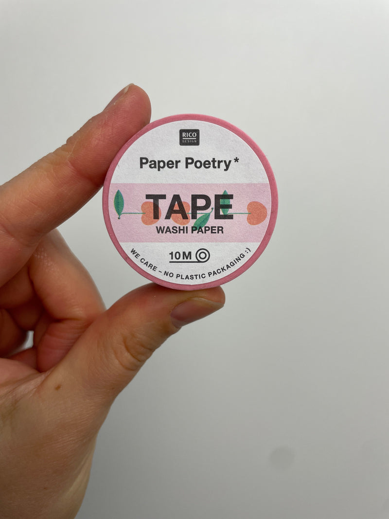 Paper Poetry • Tape Kirschen rosa 15mm 10m