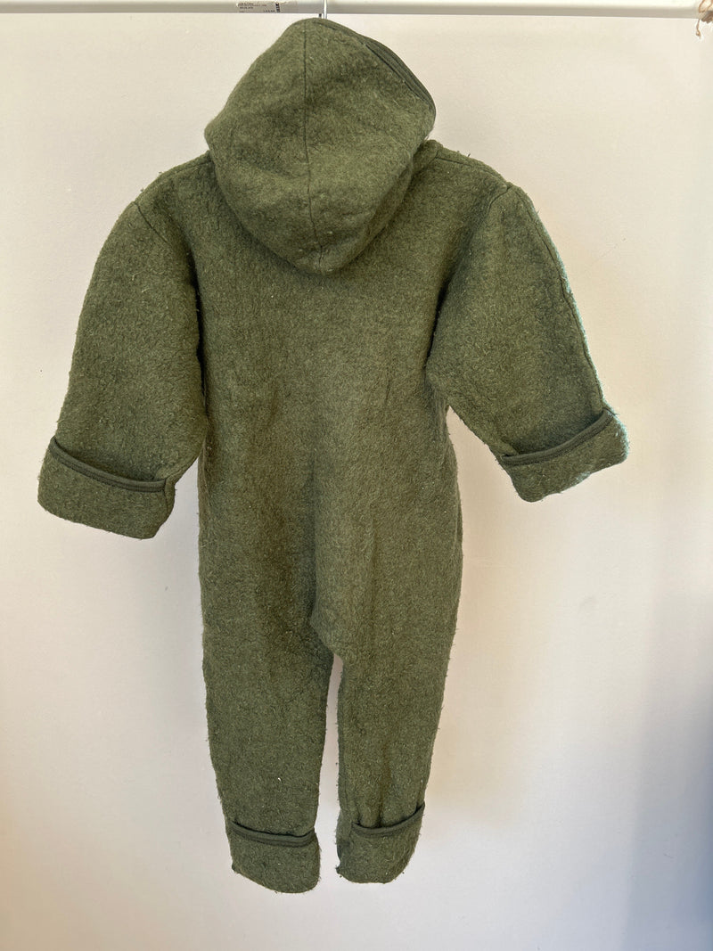 Engel hooded overall 100% virgin wool - size 86/92