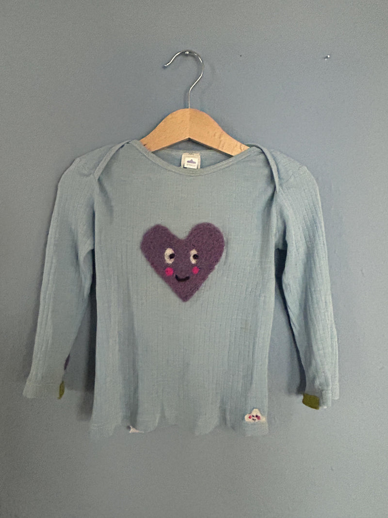 Ettmoln Herz Unterhemd 86 | 18m