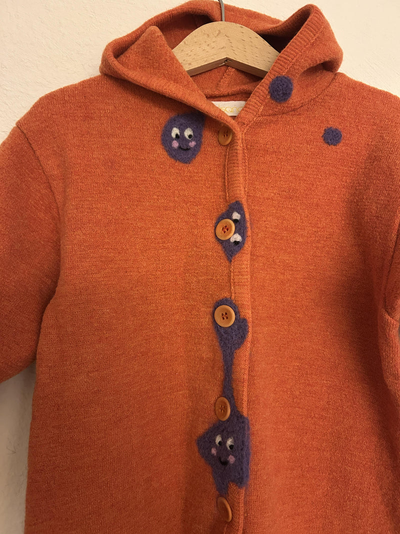 Ettmoln Wollanzug mit Lila figuren 74 | 09m