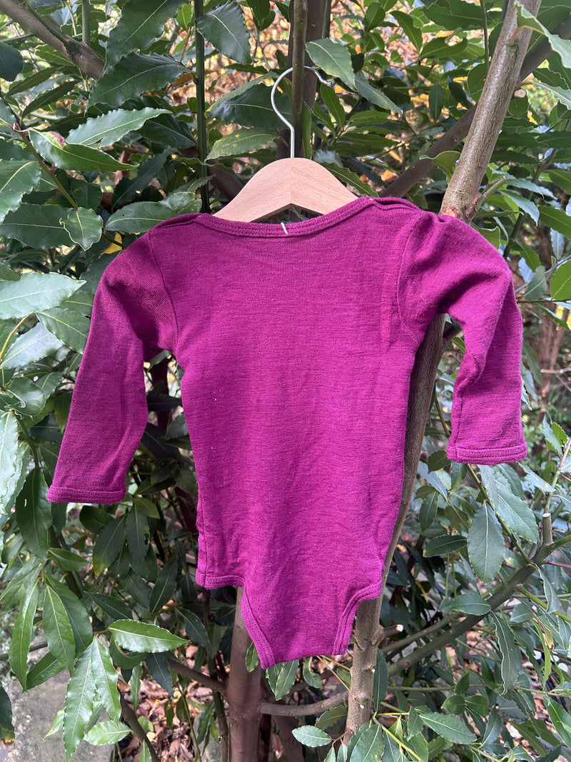 Ettmoln Wolle Seide Body mit Weihnachtsbaum 68 | 06m