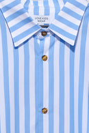 Eva Bluse in hellblau/weiss gestreift für Kinder