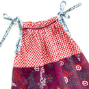 kronjuwel Sommerkleid 116/122 geblümt kariert Baumwolle Upcycling