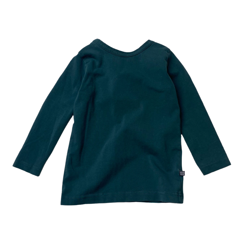 Kaiko cross shirt, dark green | 86/92cm