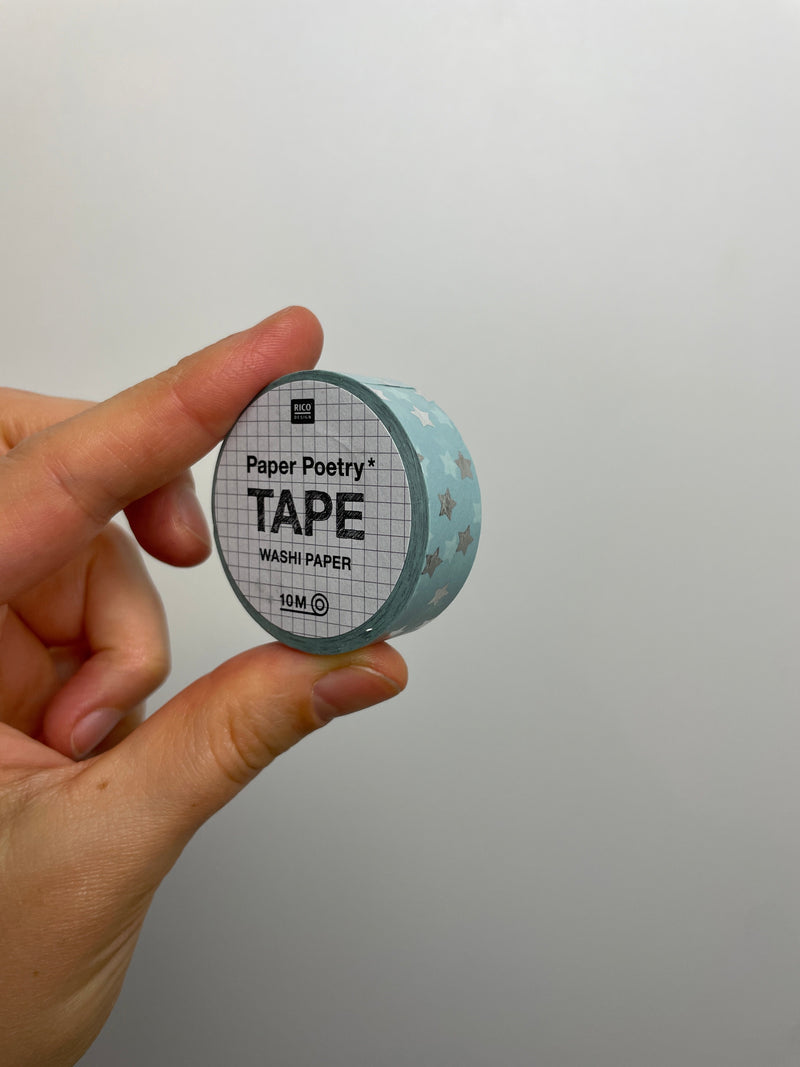 Paper Poetry Tape • Stars iridescent • 1.5cm 10m