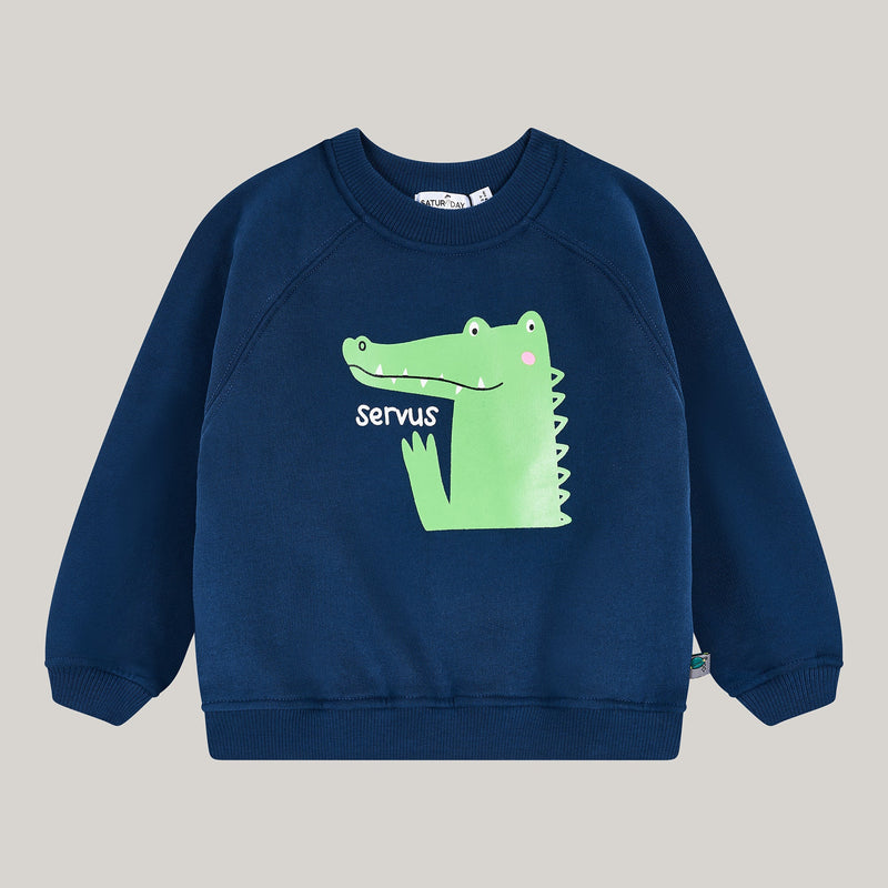 Sweatshirt Krokodil 100% Baumwolle soft touch