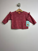 Sweatshirt Rüschen • 74 • pusblu