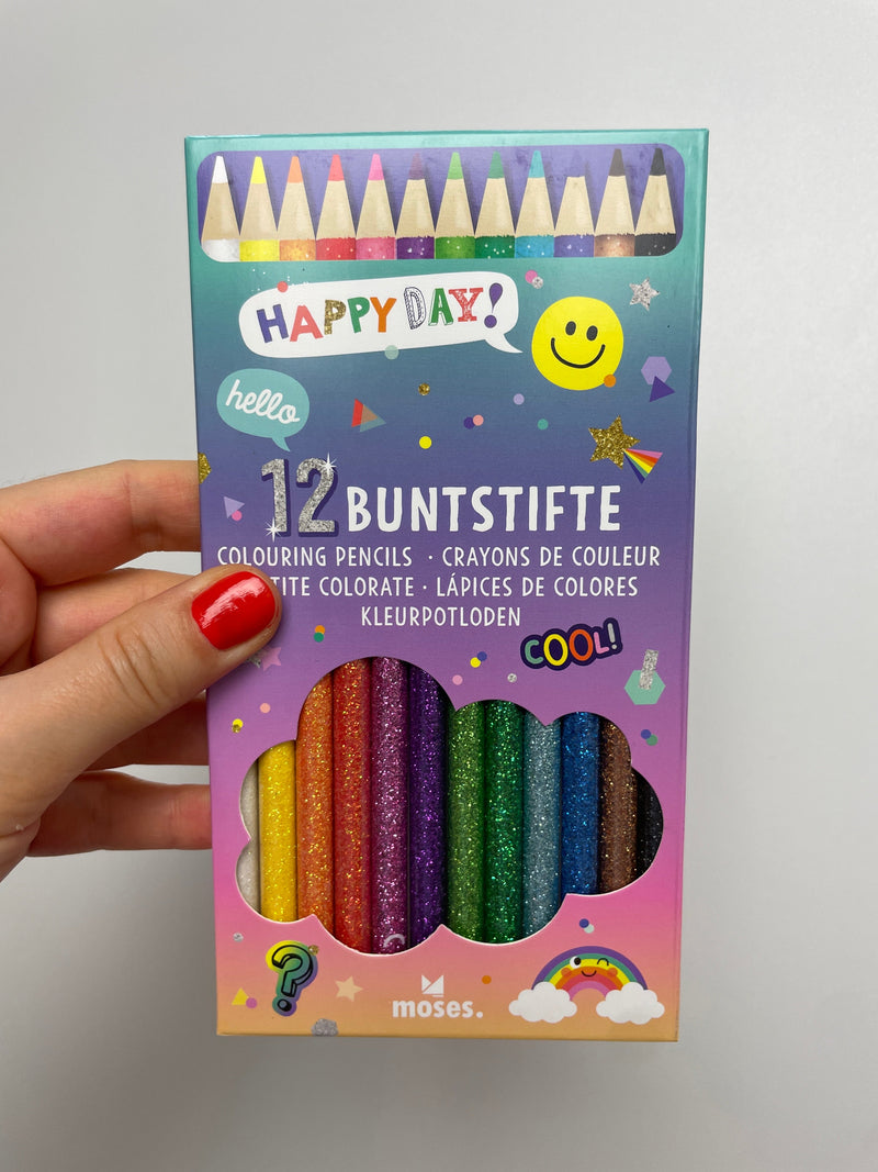 Happy Day • Buntstifte im Glitzerlook