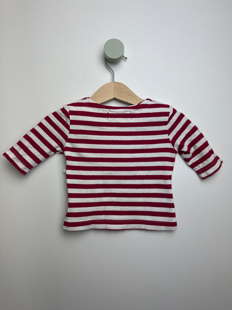 Langarmshirt Vögel & Streifen• 62 • sense organics