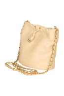 Lauren Ralph Lauren Nappa Leder Medium Emmy Bucket Handtasche - Pergament Resort Beige