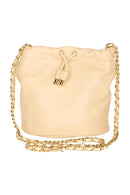 Lauren Ralph Lauren Nappa Leder Medium Emmy Bucket Handtasche - Pergament Resort Beige