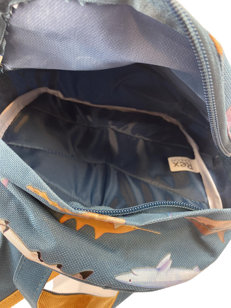 Rex London Kindergarten Backpack with Shark Pattern One Size