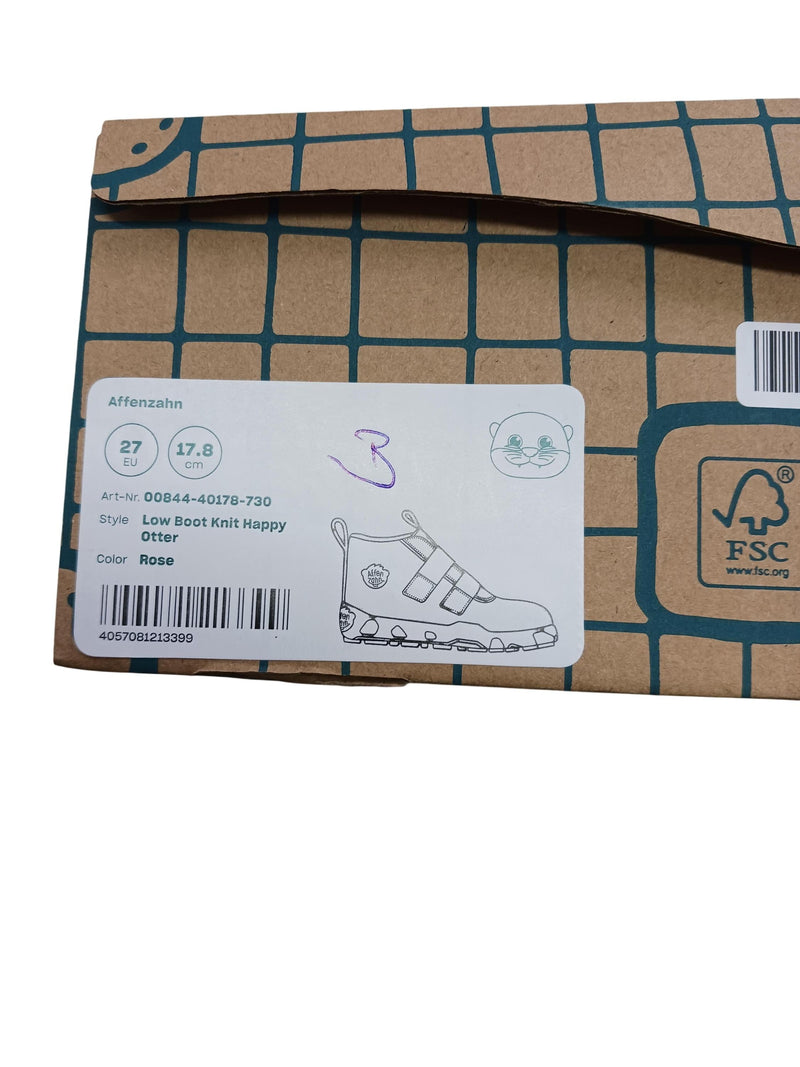 Affenzahn Low Boot Knit Happy Otter 27