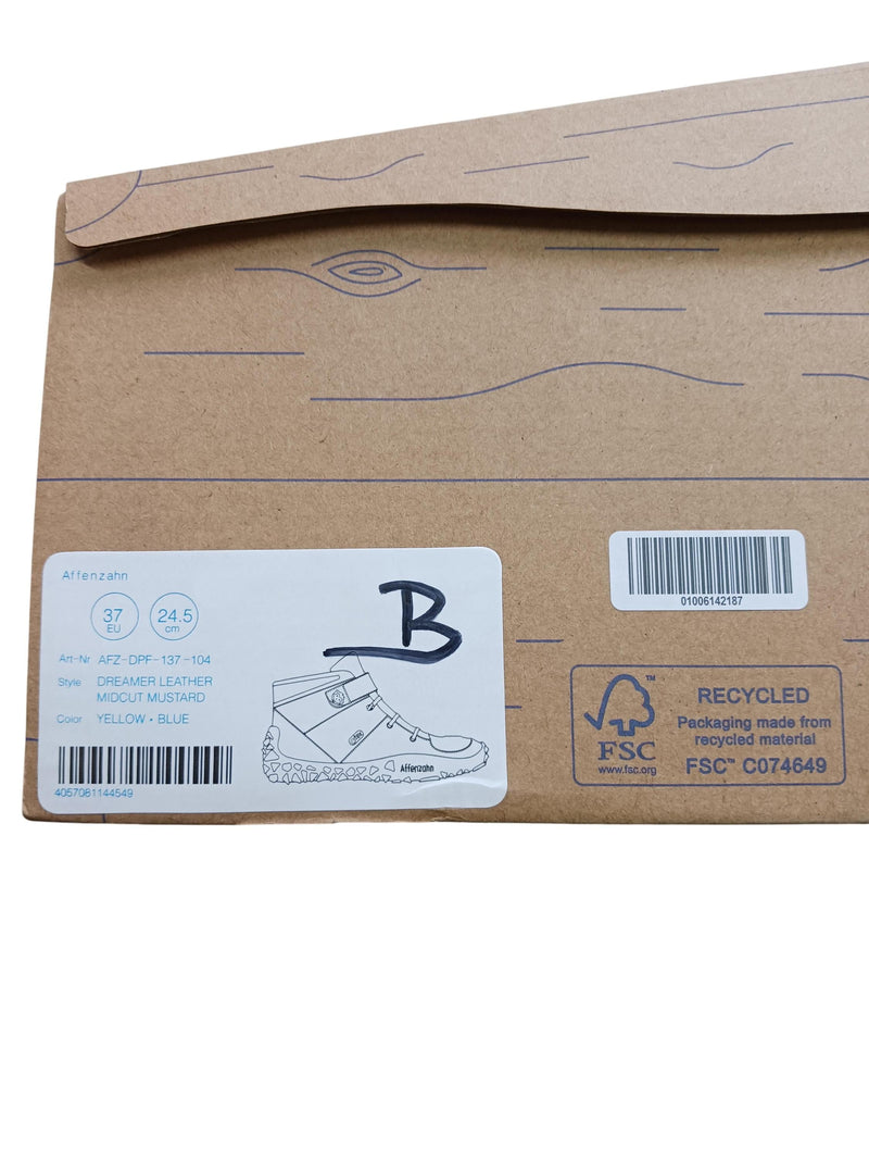 Affenzahn Dreamer Leather Midcut Mustard 37