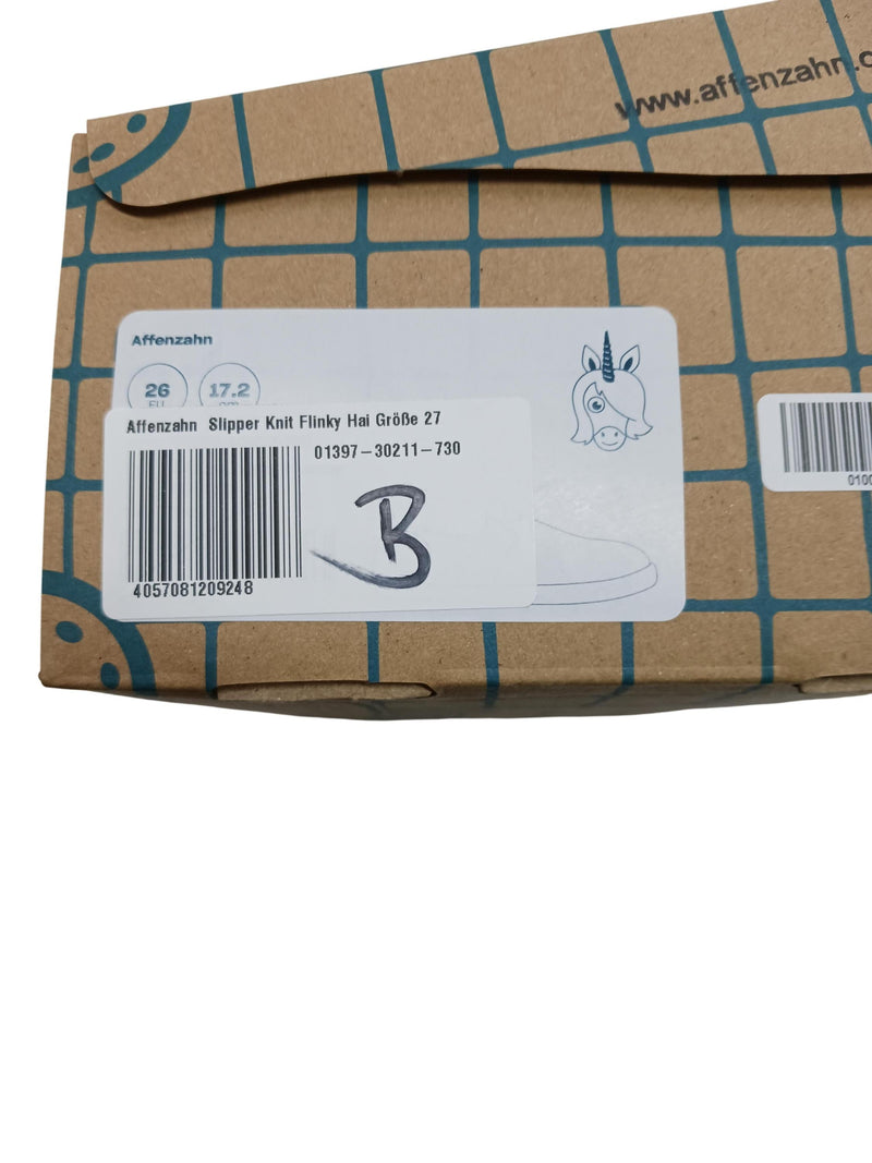Affenzahn Slipper Knit Flinky Hai 27 Schuhgröße