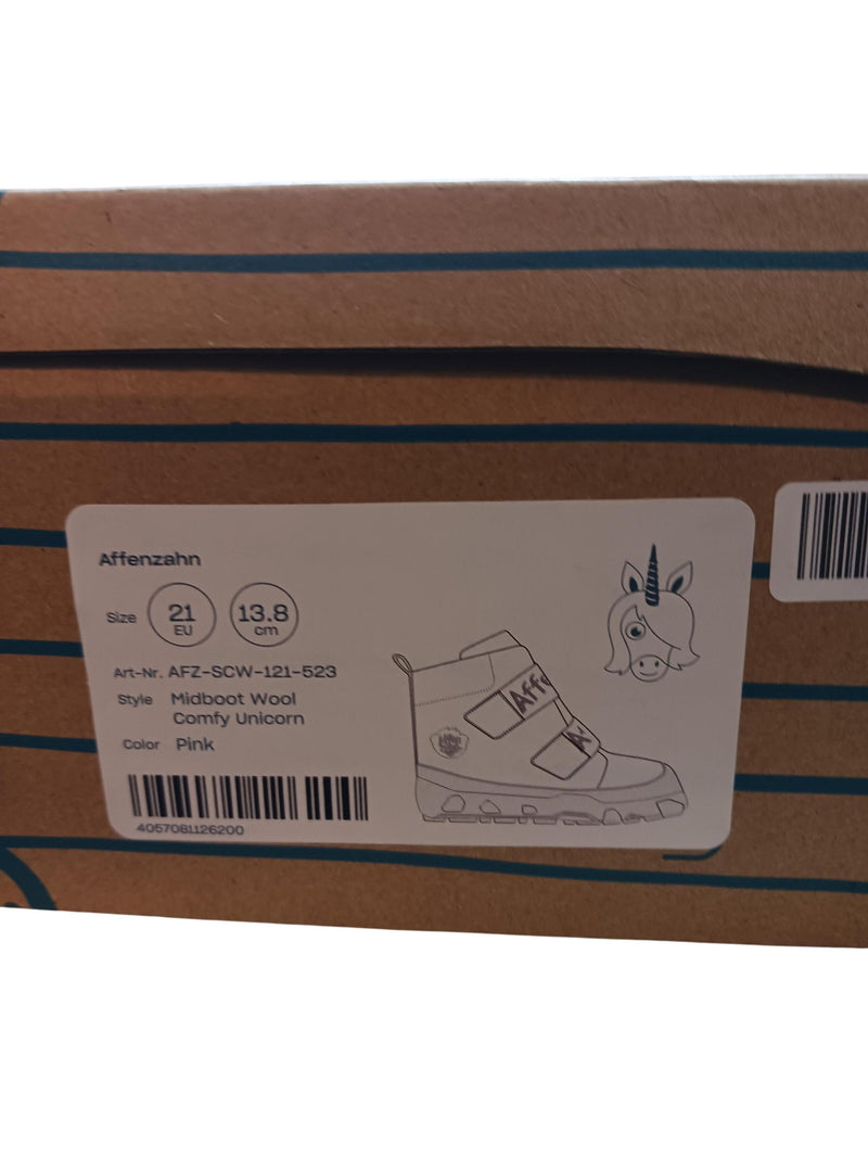 Affenzahn Midboot Wool Comfy Unicorn 21