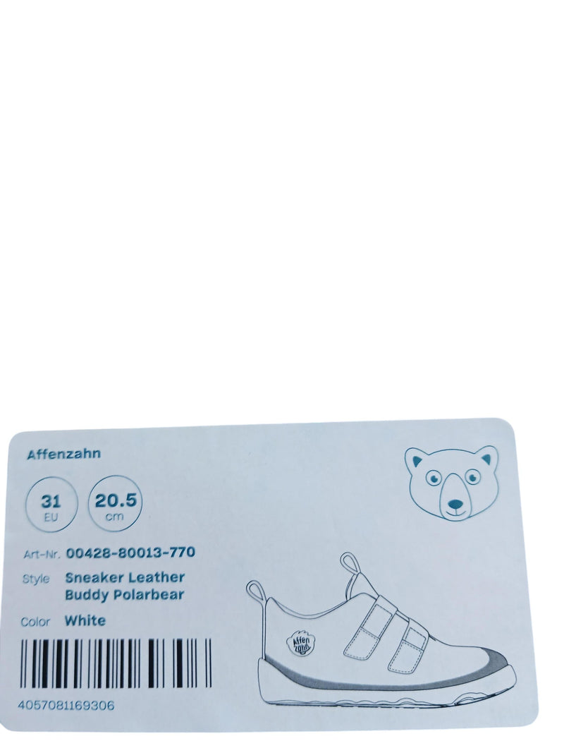 Affenzahn Sneaker Leather Buddy Polarbear 26, 27, 28, 31