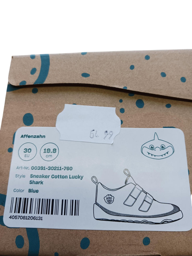 Affenzahn Sneaker Cotton Lucky Shark 22, 26, 27, 28, 29, 30, 31, 35