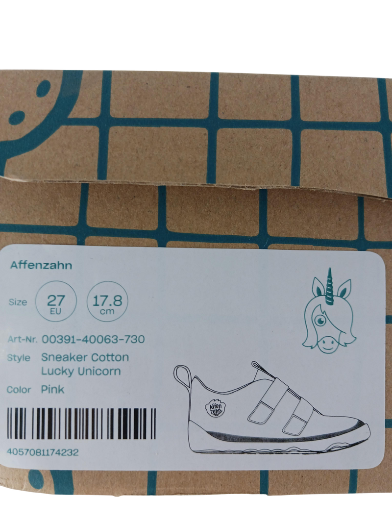 Affenzahn Sneaker cotton lucky unicorn 27 Schuhgröße