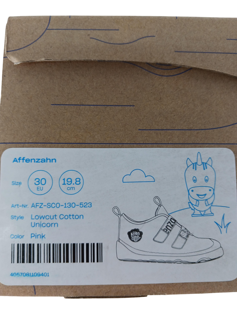 Affenzahn Lowcut cotton unicorn 30 Schuhgröße