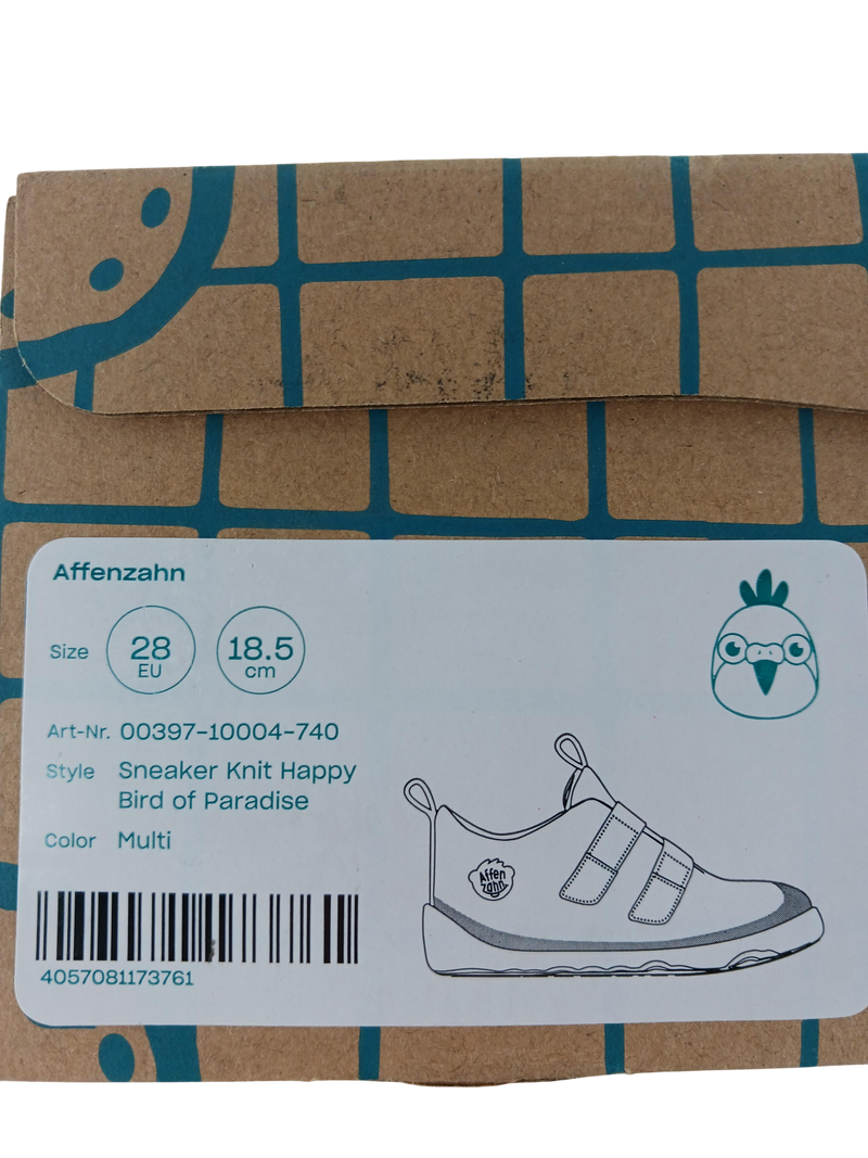 Affenzahn Sneaker knit happy bird 28 Schuhgröße Innensohle fehlt