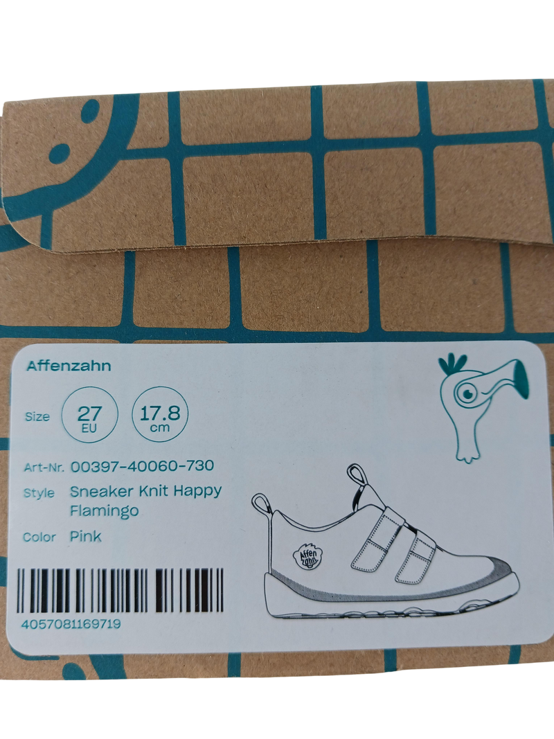 Affenzahn Sneaker knit happy flamingo 27 Schuhgröße